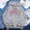 Womens Hoodie Fleece Thick Winter 2026 Loose Casual Lazy Style Cartoon Print Top