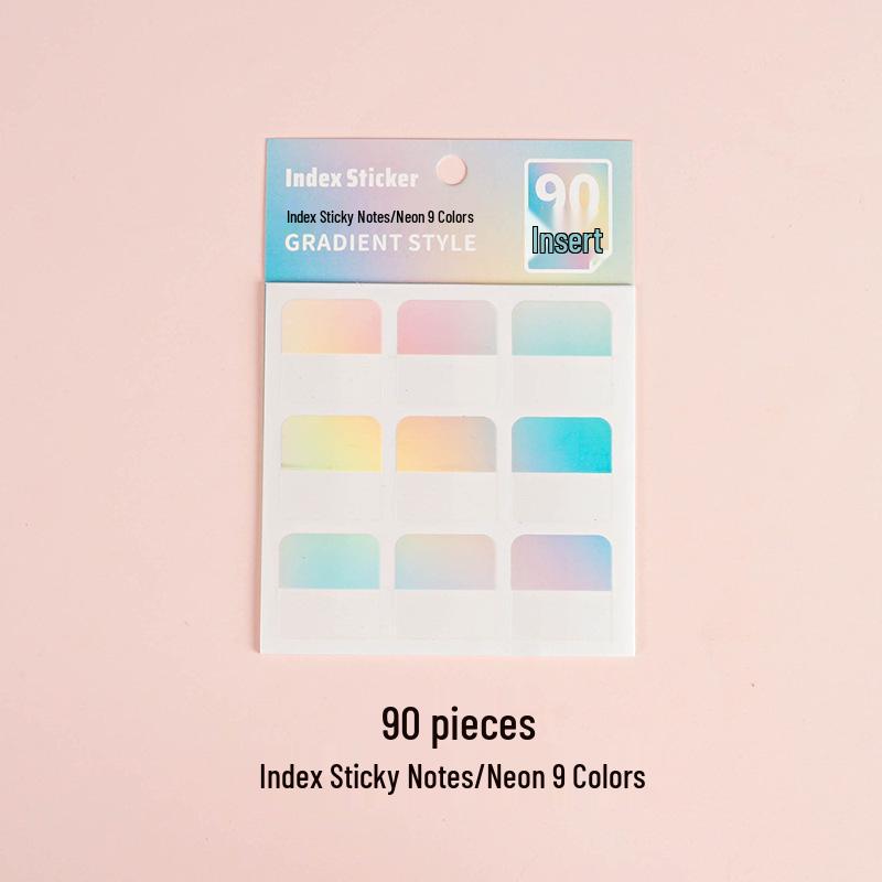 Gradient Cartoon Writable Transparent Sticky Notes & Index Tab Labels