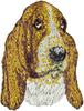 Basset Hound - hundformad patch, broderad patch, unik dekoration för Art-Dog ryggsäck