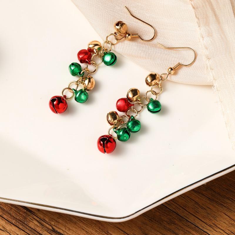 Personalized Christmas earrings stud earrings European beautiful women fashion creative new bells Christmas tree gifts