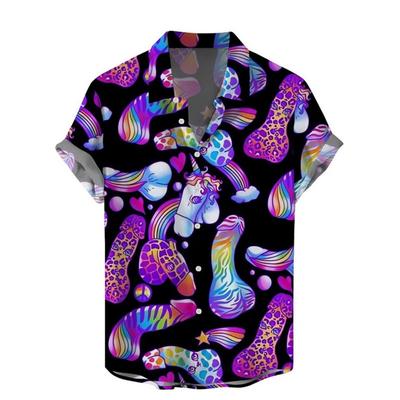 2024 Summer Harajuku 3D Printed Sexy Styles Shirts Hentai Patterns Graphic Short Fashion Funny Cool Men Blouses
