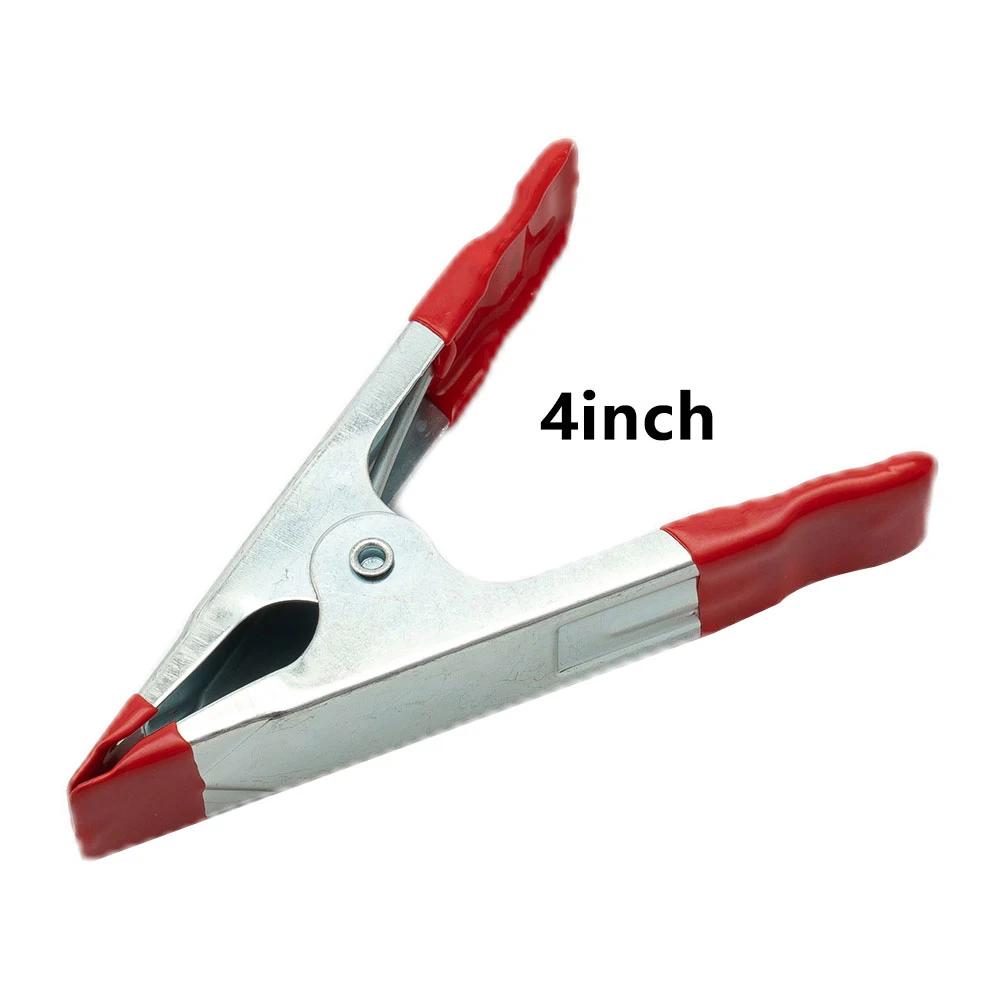3PCS Metal A-Shaped Spring Clip 4 Inch Spring Clamps Fixed Woodworking Grip Repair Tool Multipurpose Fixed Clips Hand Tools