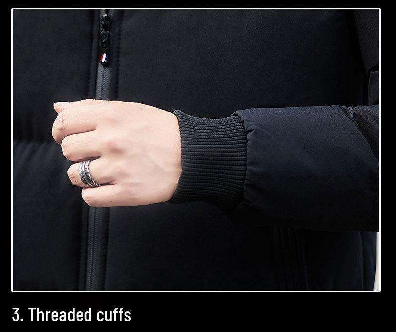 Men's Trendy Winter Cotton Padded Jacket - Korean Style Velvet Thickened Coat