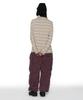 PARTIMENTO WOMEN Striped Long Sleeve Polo Tee_Dusty Beige