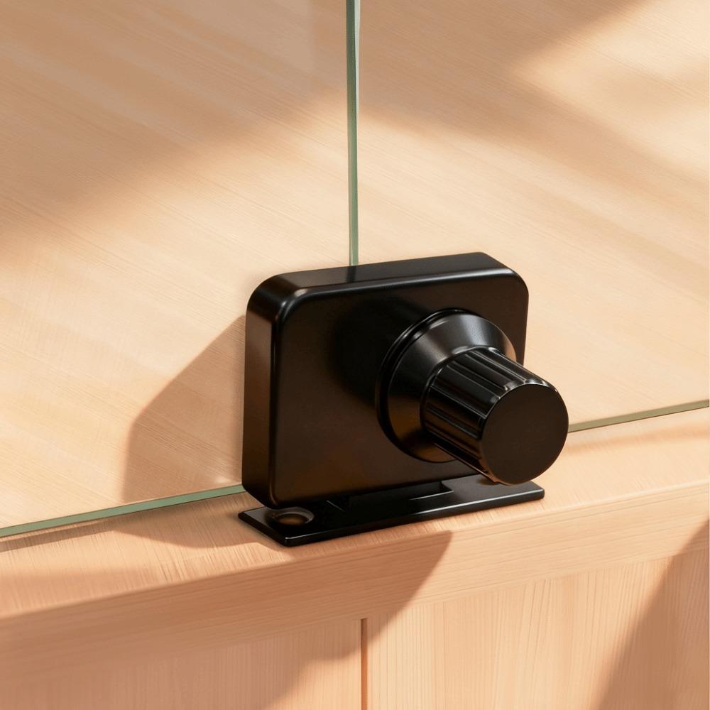 Zinklegierungen Glasvitrinenschloss Hohe Festigkeit Ohne Bohren Türschloss Einfach zu Installieren Korrosionsbeständig Einzelne Türfalle