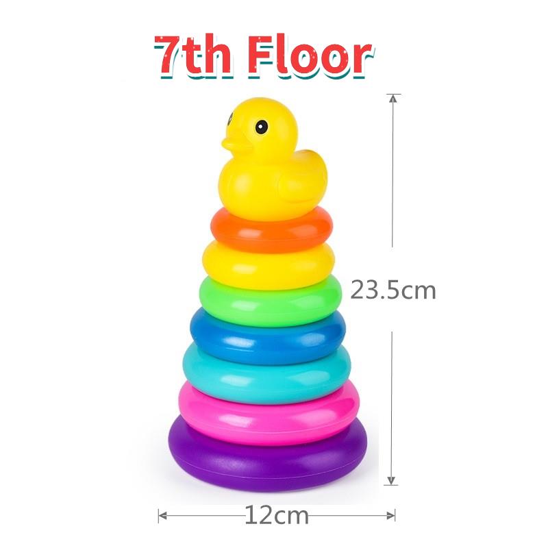 Montessori Baby Speelgoed Regenboog Stapelringen Vroege Educatie Puzzel Ontwikkelings Spelletjes Baby Leer Toren Stapel Speelgoed Voor Baby's