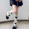 Girls Lolitas Leg Warmers Y2K Star Knitted Flared Leg Sleeves Goth Baggy Cuffs Ankle Heap Socks JK Uniform Foot Cover