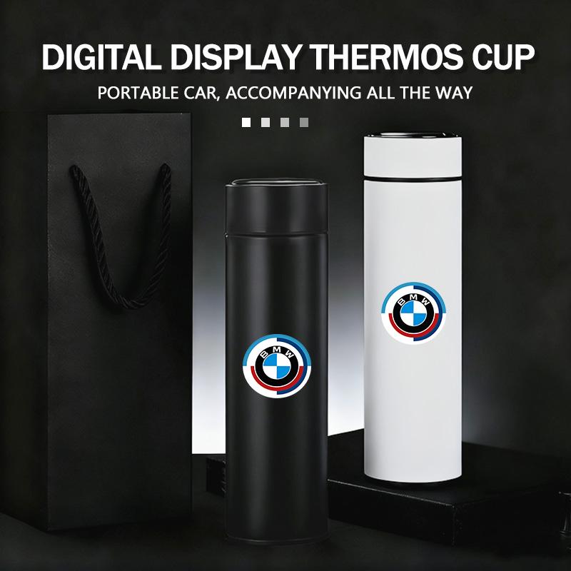 AAD1 Car Temperature Display Thermos Cup Stainless Thermos Bottle For BMW X1 X3 E39 E46 E30 E36 E87 E60 E90 F26 G02 E70 F15 E53 G05