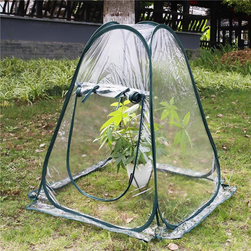 Plant Tent Freeze Protection Pop-Up Greenhouse PVC Plants Cover Clear Outdoor Garden Frost Covers Potted Fruit Flower Protectors
