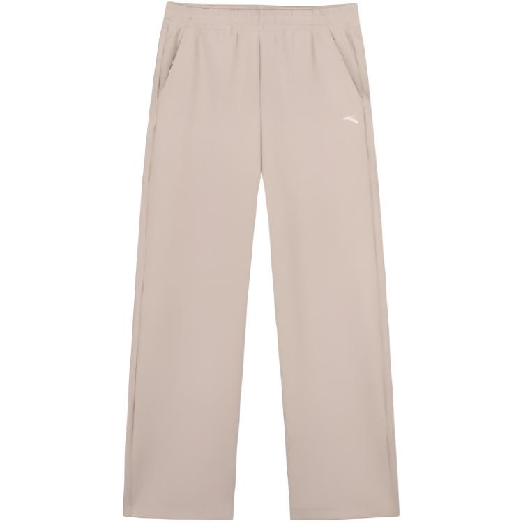 Anta Casual Simple Solid Color Comfortable Loose Versatile Breathable Straight Leg Knitted Sports Pants Women bottoms 962537301-2