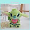 Süßer Stitch mit Herz und besticktem Buchstaben, Cartoon-Plüschtier-Anhänger für Taschendekoration und Sammler