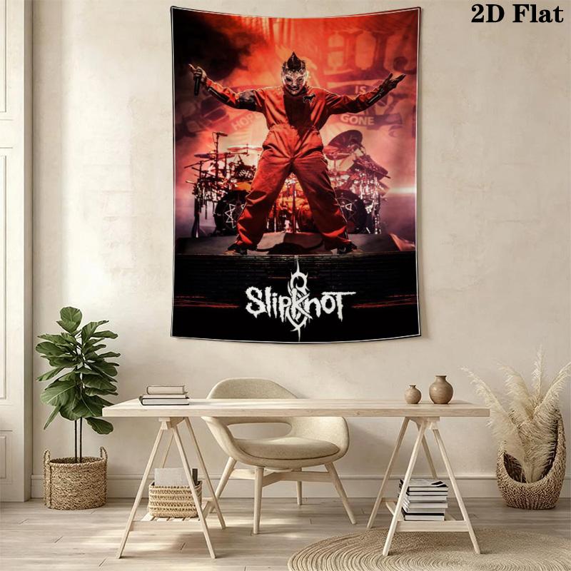 Slipknot Band'S Energy Unleashed Tapestry Wallmounted Background Cloth Wall Covering Decoration Background Cloth Work Of Art