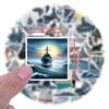 55 New Battleship Graffiti Stickers Decorate Suitcase Mobile Phone Stickers