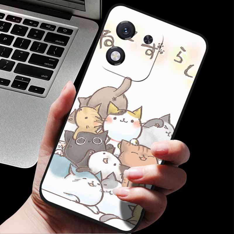 For Honor X70i 5G ABR-AN00 3D Relief Flower Emboss Soft Silicone Back Cover For Honor X70i X70i 5G Relief Emboss Case Honor X70i