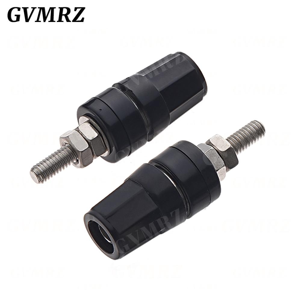 5PCS M4X36 Pure Copper Terminal 4MM Banana Jack Socket 20A Binding Post Banana Plug Connector M4*36 Black Red Blue Green Yellow