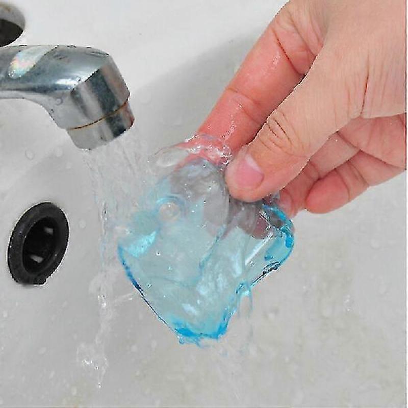 1piece/lot Plastic Super Suction Cup Razor Rack Clear Blue Bathroom Razor Holder Suction Cup Shaver Storage Rack Rd870734 - XY