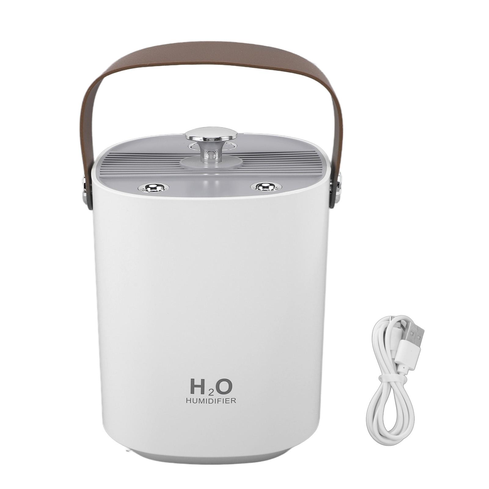 

1.2 л Увлажнитель воздуха с двойным распылением и ночником, питание от USB, большая емкость, настольный увлажнитель воздуха белый