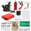 Coil Tattoo Machine Set Power Supply Clip Cord Foot Pedal Practice Skin Tattoo Kit for Beginner