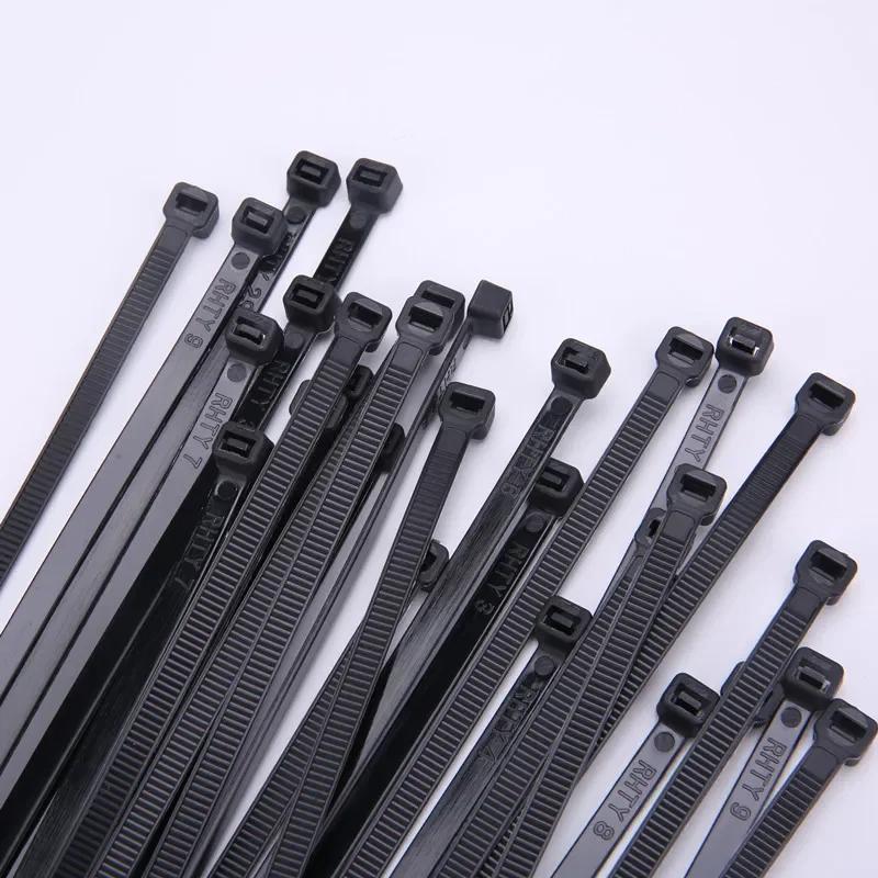 Self-locking Plastic Nylon Tie 100 PCS Black 5x300cable Tie Fastening Ring4x200 Cable Tie Zip Wraps Strap Nylon Cable Tie Set