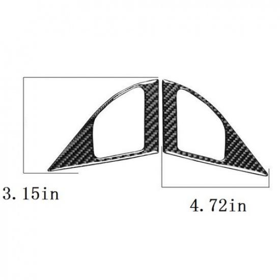 2Pcs Carbon Fiber Door Speaker Cover Trim For Lancer GTS 2008-2015 Replacement