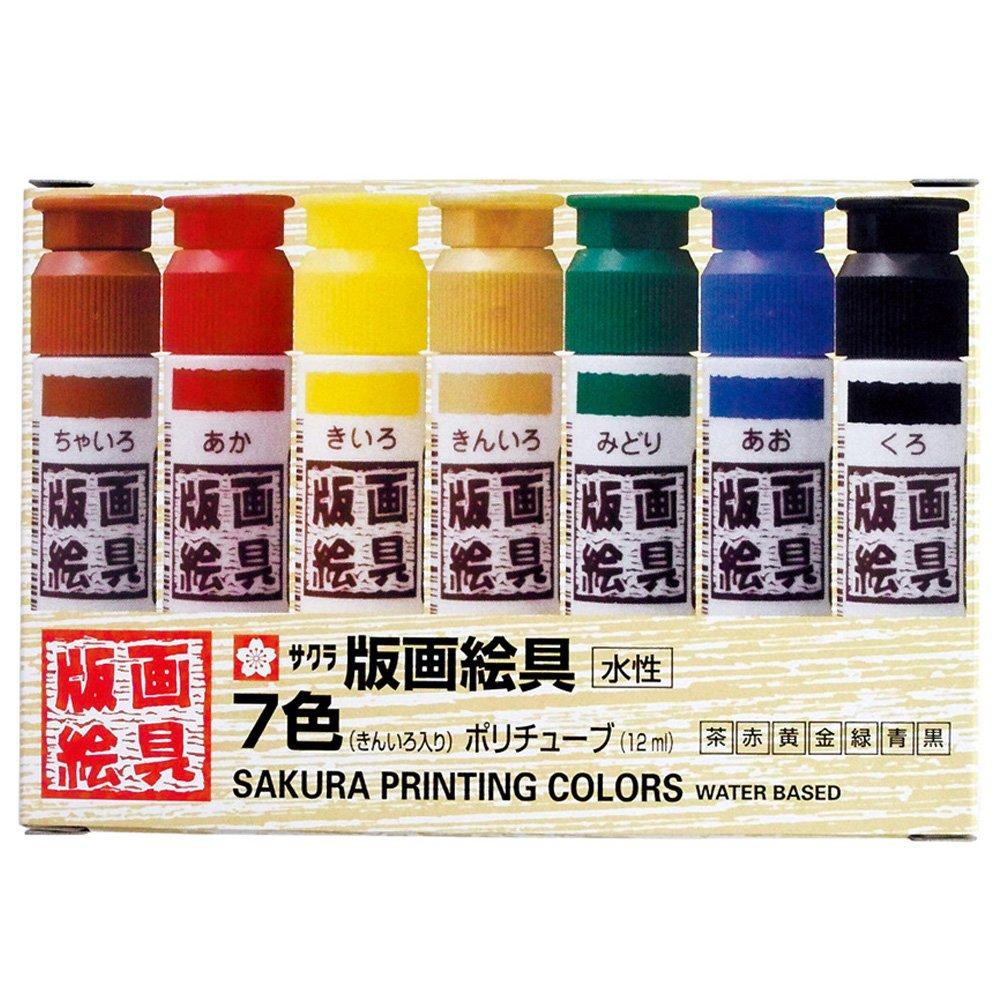 

Краска для печати Sakura Crepas 7 цветов EWHW7 на водной основе