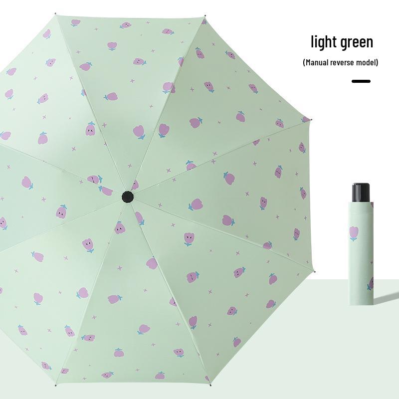 Women's Folding Sun & Rain Umbrella with UV Protection and Logo