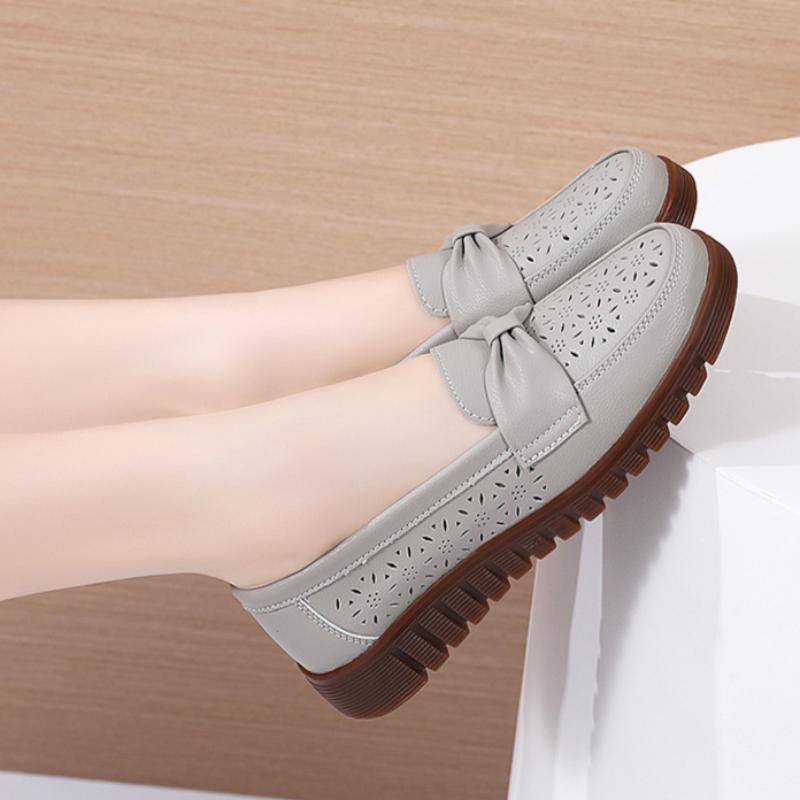 Summer Middle-aged and Elderly Women's Shoes Non-slip Bottom Hollow Breathable Comfortable Casual Shoes