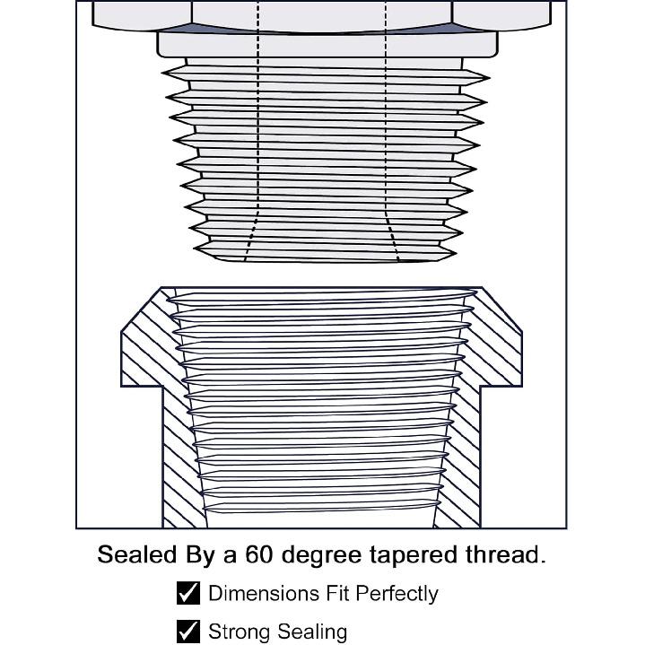 EVIL ENERGY 1/2" NPT Female Weld on Bung Fitting Aluminum 2PCS