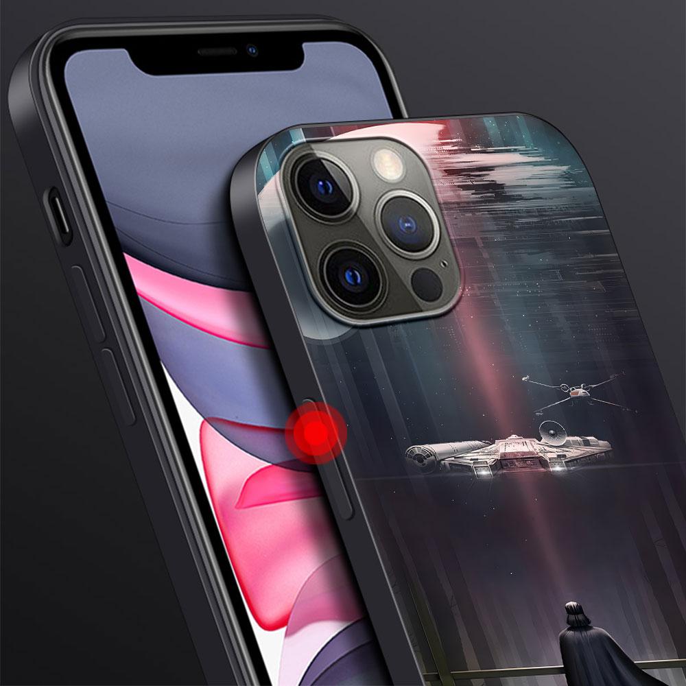 Yoda Darth Vader Hülle für Apple iPhone 13 14 Plus 11 12 Mini 15 Pro Max 7 8 SE 2020 X XS XR Silikon Schwarz Weiche Handyhülle