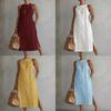 Polyester Solid Color Loose Long Shirt Dress For Casual Wear And Summer Fashion