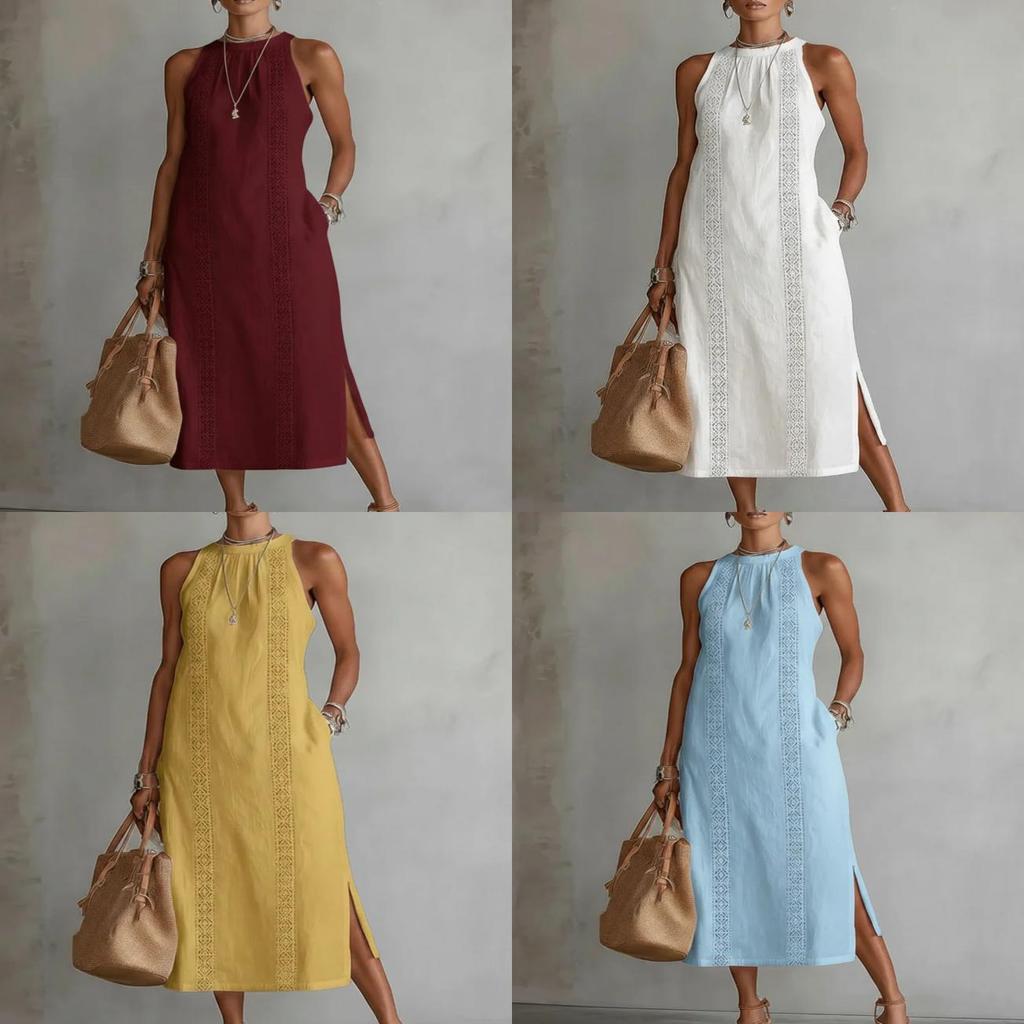Polyester Solid Color Loose Long Shirt Dress For Casual Wear And Summer Fashion