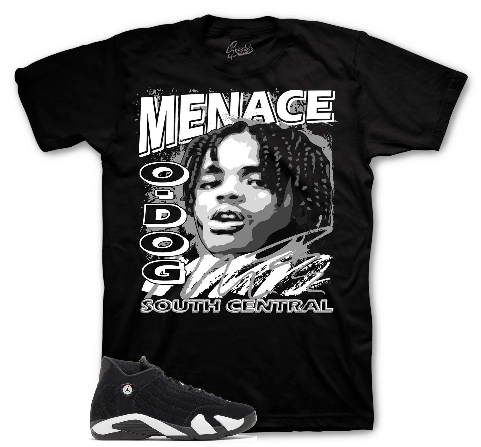 Shirts To Match Retro 14 Black White AJ14 - Nineties Sneaker Tee S