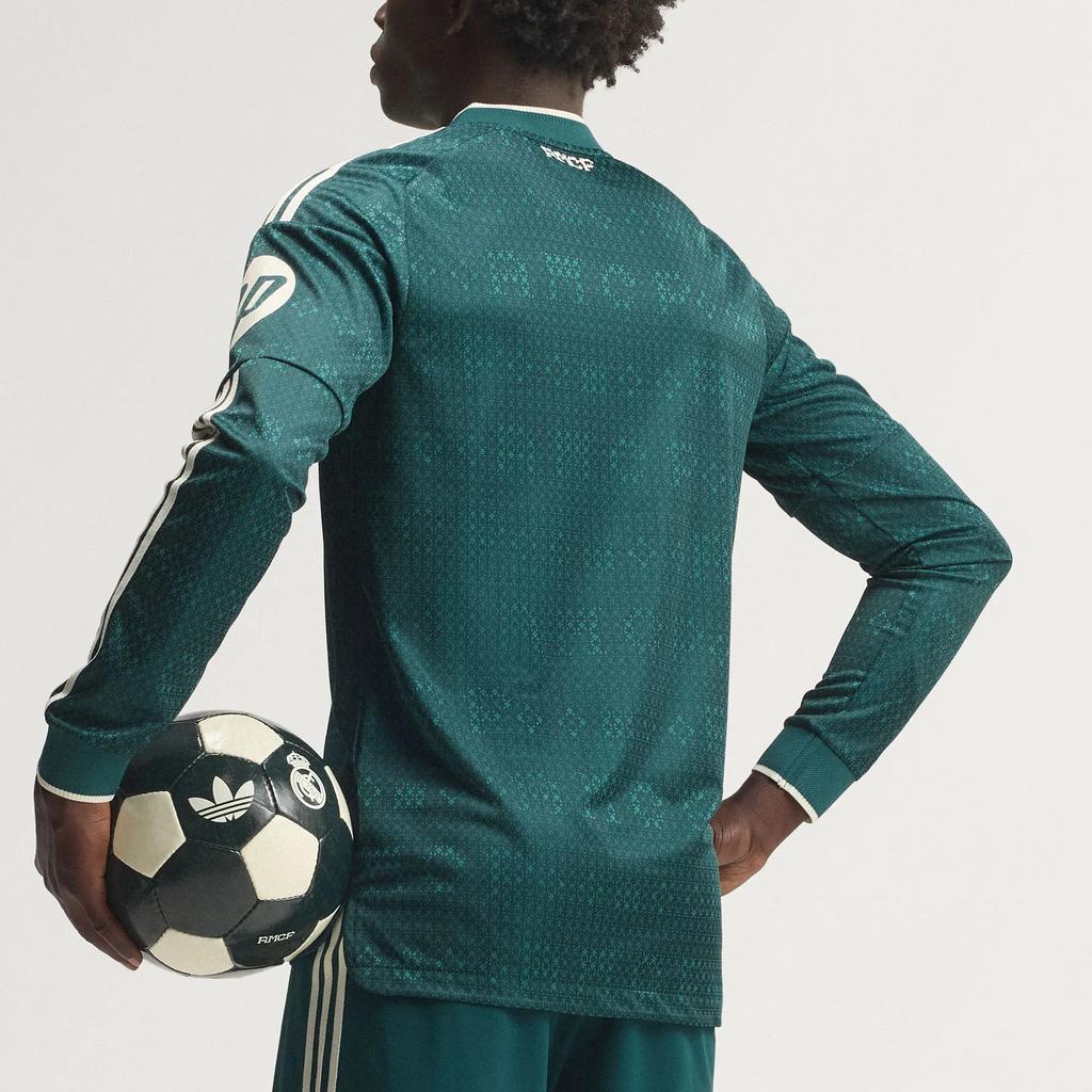 Adidas Originals Real Madrid 26/27 Season Away Quick-Dry Slim Fit Striped Long Sleeve Football Shirt Player Version Men tops KC3980