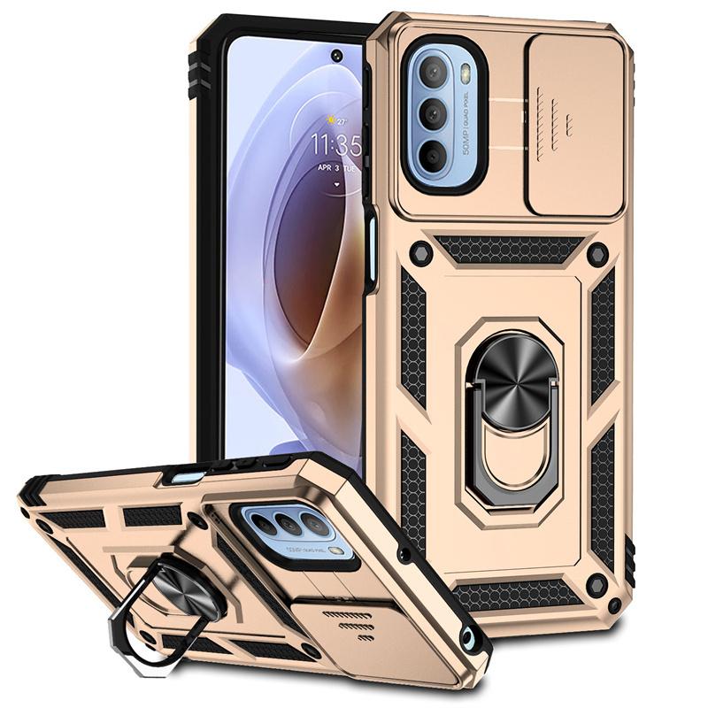For Motorola Moto G31 G41 Case Magnetic Metal Ring Holder Armor Cases For Moto G 31 41 MotoG31 MotoG41 Slide Lens Protect Cover