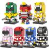 MOOXI MOC Tokusatsu Tým Brickheadz Anime Kompatibilní Figurky Stavebnice Sada Pro Dospělé Hračky Pro Děti Dárky Kostky Medol Kit
