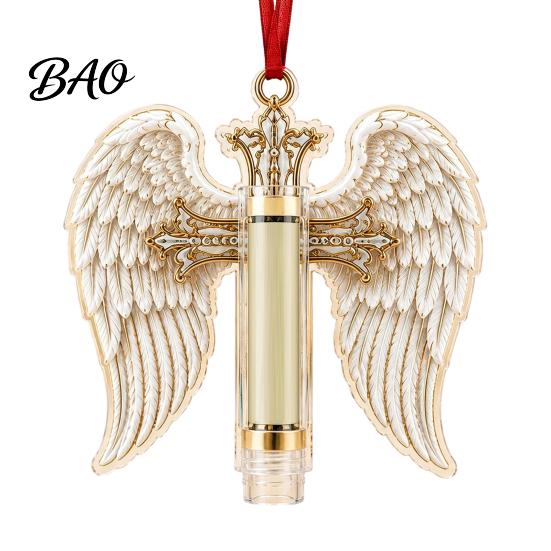Clear Money Holder Capsule Christmas Cash Gift Ornament, Acrylic Holder, Funny Xmas Tree/Bow/Santa/Bell Shaped Hanging Decoration for Tree,