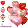 10PCS 18 Inches Large Foil Red Heart Shaped Balloons For Valentine's Day Wedding Shower Anniversary Engagement Decoration