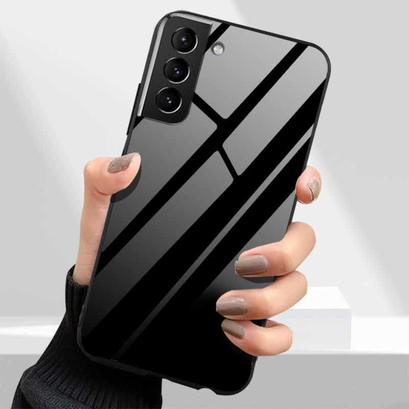 Tempered Glass Phone Cases for Samsung Galaxy S21 FE S20 S22 Plus Ultra 5G S 21 22 23 24 S23 S24 S24FE Cover Hard PC Back Shell