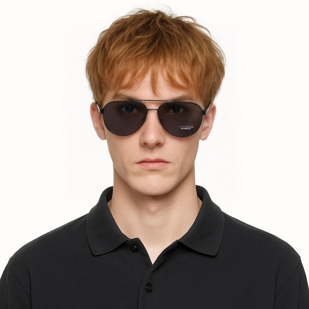 Prada Série Polarisée Excellence Lunettes de Soleil Gentleman Style Aviateur Lunettes de Soleil Homme SPS-54T-1AB-5Z1