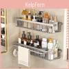 Modern Minimalist Bathroom Wall Shelf With Oxidized Finish For Shower Storage And Organization