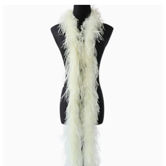 Blue 1PLY Natural Ostrich Feather Boa Fluffy Plume Ribbon Shawl DIY Sewing Trim for Wedding Christmas Party Dress Costume Accessories