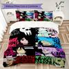 Soul Eater Pattern Bedding uilt Set uilt Cover Pillowcase Home Decoration Birthday Gift (1 * duvet cover + 2 * pillowcase without core)173