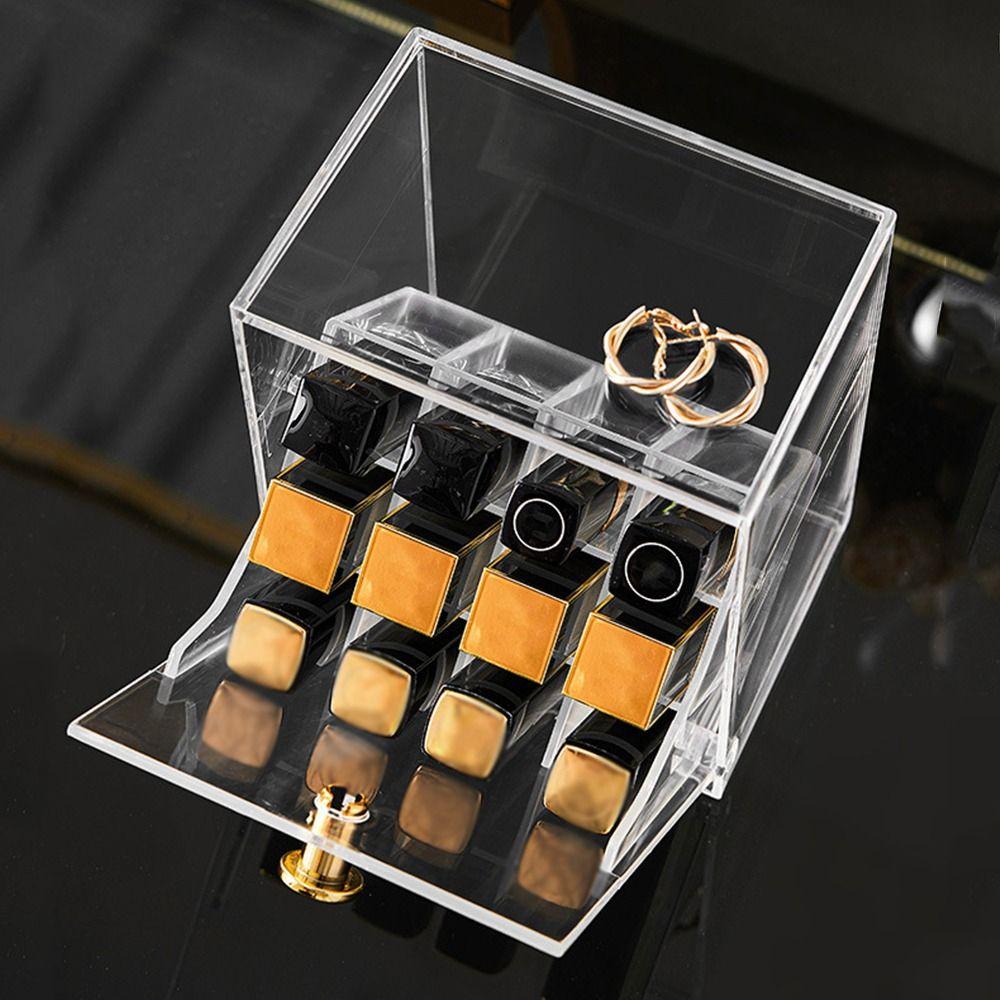 with Lid Makeup Display Rack Transparent Makeup Brushes Holder  Dressing Table