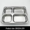 Zhishi Stainless Steel Divided Lunch Tray