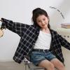 Girls' 9520D Plaid Sun Protection Long Sleeve Shirt