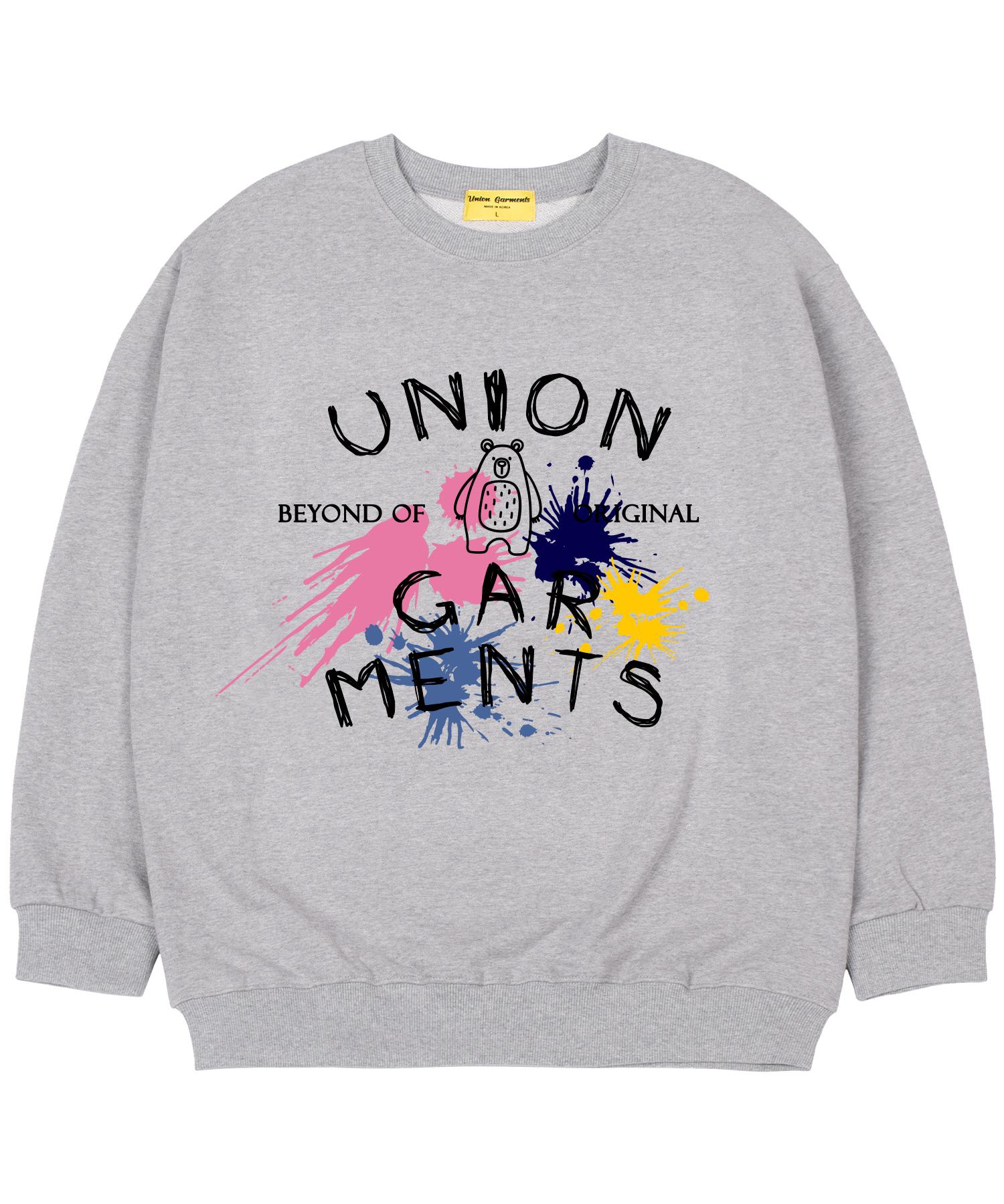 Union Garments [На флисе] Покрашенный оверсайз-свитшот Серый L