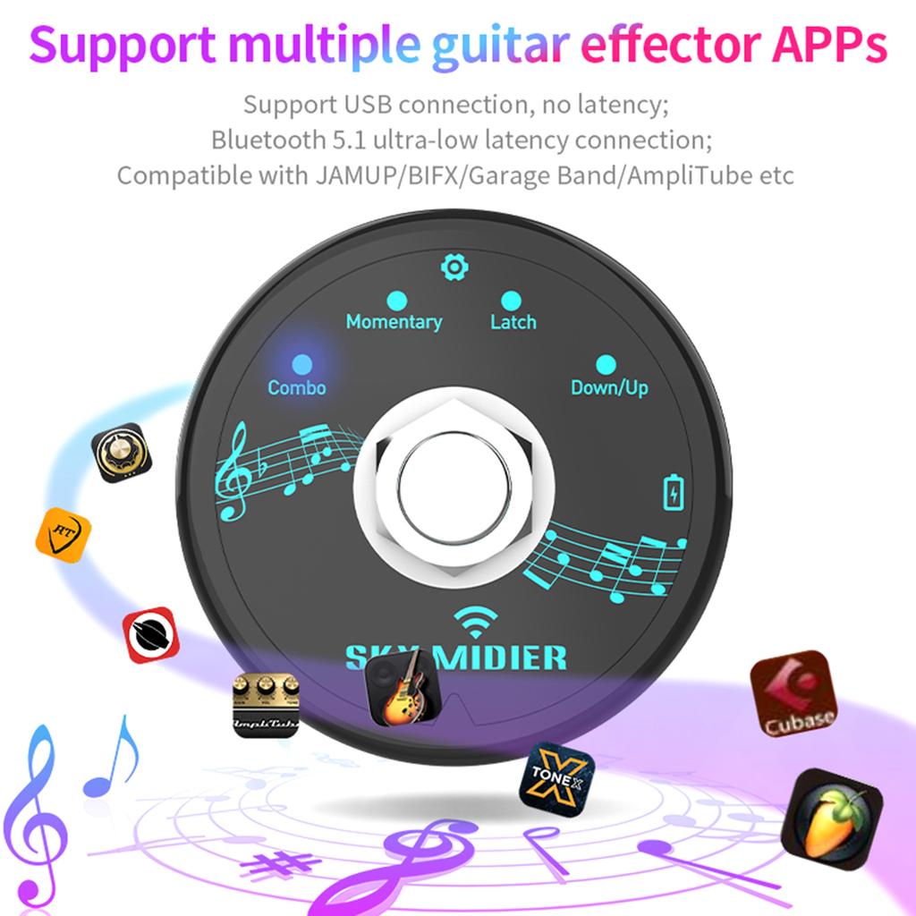 Pedale per girare le pagine Partitura Girapagine Connettività wireless Pedale wireless girapagine Ricaricabile Girapagine musicale
