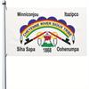 1pc Multi-Size Optional Single-Sided Flag, Xiayan River Sioux Tribal Flag, Durable Outdoor Decoration Banner, Polyester Funny Home Courtyard Flag, Out