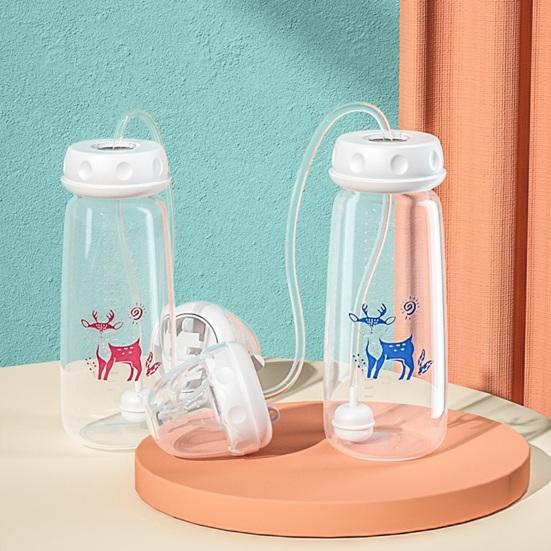 Hands-Free Baby Bottle Food-Grade PP Anti-Colic Baby Bottle Soft Nipple Non-Slip Base 240ml Adjustable Angle Feeding Bottle for Comfortable Feeding