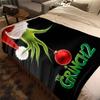 Christmas Gift Comedy Movie How the Grinch Stole Christmas Blanket Home Warming, Four Season Bed Decoration Sofa Cover Flannel Throwing Blanket K13